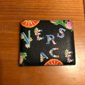 Versace Floral Print Wallet